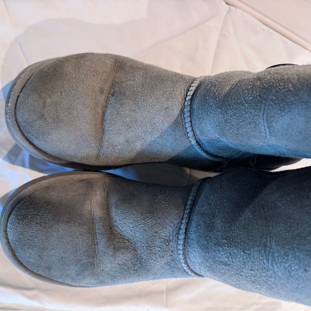 UGG Gray Button Shearling Lined Boots - image 4